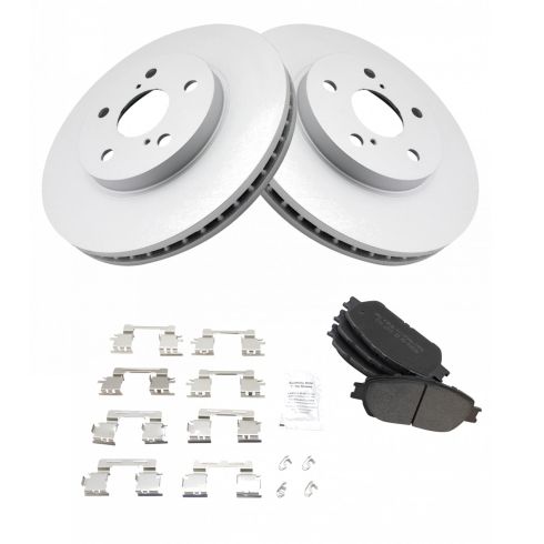 Toyota Lexus Front Semi-Metallic Premium G-Coated Brake Pad & Rotor Kit TRQ BKA11321