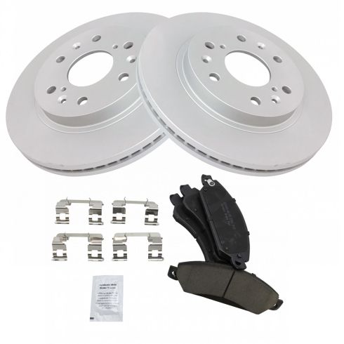 Chevrolet GMC Cadillac Front Ceramic Premium G-Coated Brake Pad & Rotor Kit TRQ BKA11322