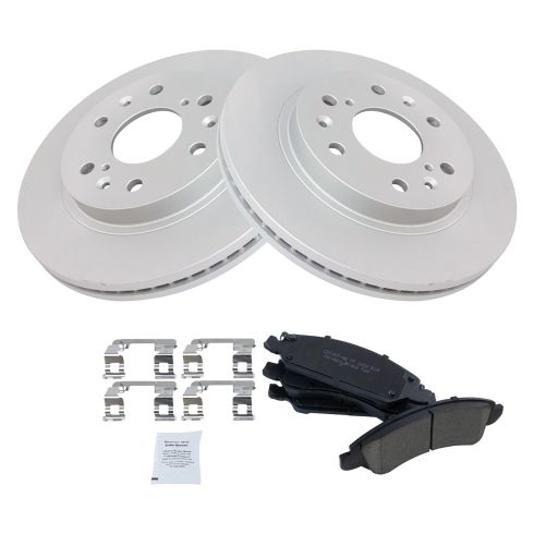 Chevrolet GMC Cadillac Front Ceramic Premium G-Coated Brake Pad & Rotor Kit TRQ BKA11324