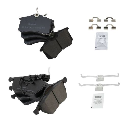 VW Audi Front & Rear Semi-Metallic Brake Pads TRQ BFA12923