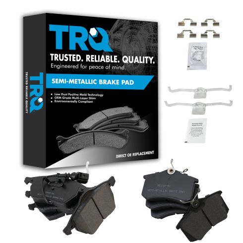 VW Audi Front & Rear Semi-Metallic Brake Pads TRQ BFA12923