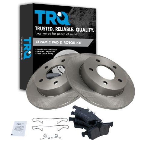 Mazda 3 Rear Ceramic Brake Pad & Rotor Kit TRQ BKA11361
