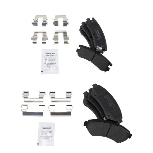 Chevrolet Buick Pontiac Olds Front & Rear Semi-Metallic Brake Pads TRQ BFA12924