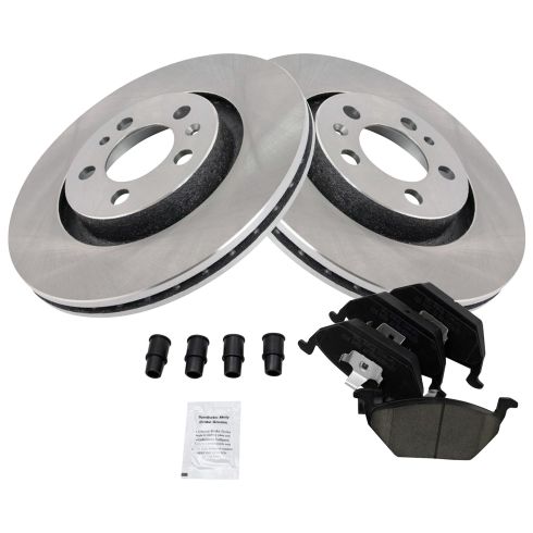 VW Beetle Golf Jetta Front Ceramic Brake Pad & Rotor Kit TRQ BKA11400
