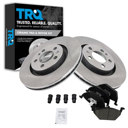 VW Beetle Golf Jetta Front Ceramic Brake Pad & Rotor Kit TRQ BKA11400