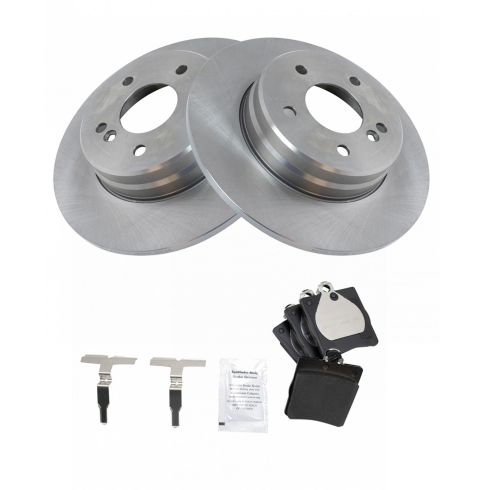 Mercedes Benz Rear Ceramic Brake Pad & Rotor Kit TRQ BKA11424