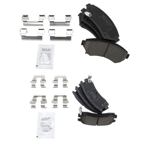 Chevrolet Buick Pontiac Olds Front & Rear Ceramic Brake Pads TRQ BFA12929