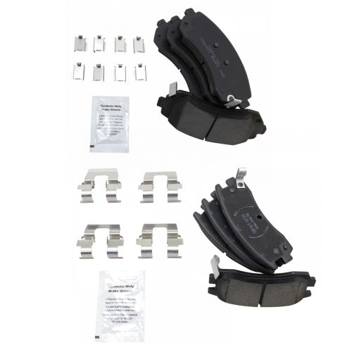 Chevrolet Buick Pontiac Olds Front & Rear Ceramic Brake Pads TRQ BFA12955