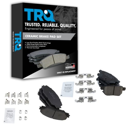 Toyota Pontiac Scion Front & Rear Ceramic Brake Pads TRQ BFA12965