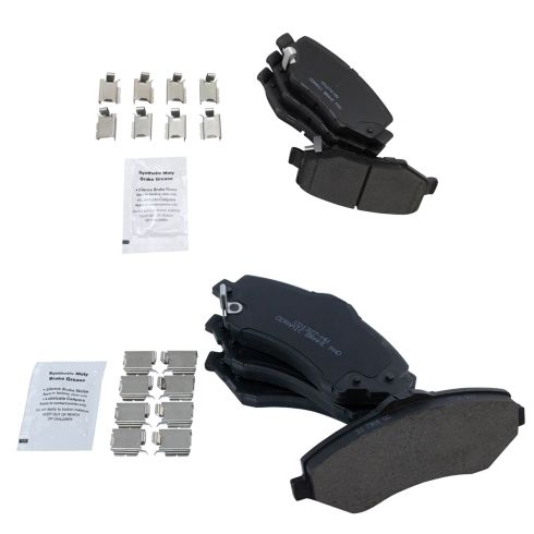 Jeep Dodge Front & Rear Ceramic Brake Pads TRQ BFA12966
