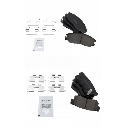 Hyundai Santa Fe XG300 XG350 Front & Rear Ceramic Brake Pads TRQ BFA12968
