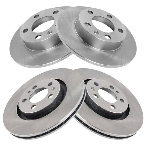 VW Beetle Golf Jetta Front & Rear 4 Piece Brake Rotor Set TRQ BRA13720
