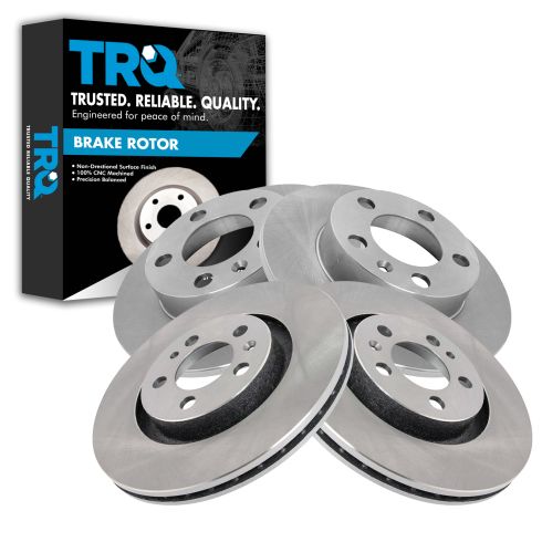 VW Beetle Golf Jetta Front & Rear 4 Piece Brake Rotor Set TRQ BRA13720