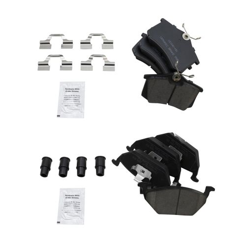 VW Beetle Golf Jetta Front & Rear Ceramic Brake Pads TRQ BFA12975