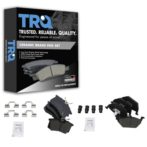 VW Beetle Golf Jetta Front & Rear Ceramic Brake Pads TRQ BFA12975