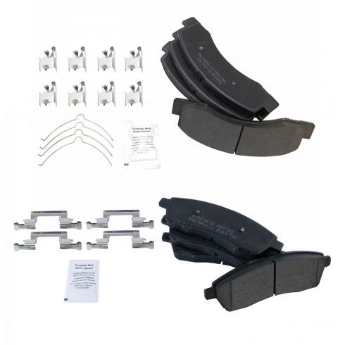 Ford Front & Rear Semi-Metallic Brake Pads TRQ BFA12976