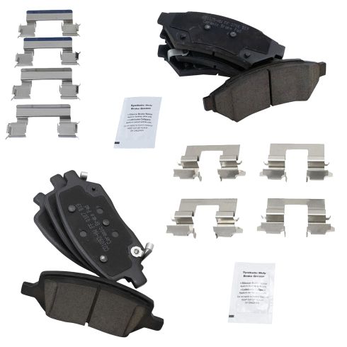 Chevrolet Buick Pontiac Saturn Front & Rear Ceramic Brake Pads TRQ BFA12981