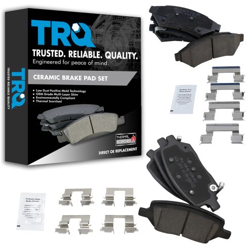 Chevrolet Buick Pontiac Saturn Front & Rear Ceramic Brake Pads TRQ BFA12981
