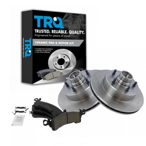 Chevrolet Astro GMC Safari Front Ceramic Brake Pad & Rotor Kit TRQ BKA11538