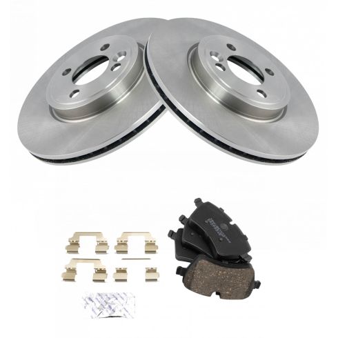 Mini Cooper Front Ceramic Brake Pad & Rotor Kit TRQ BKA11544