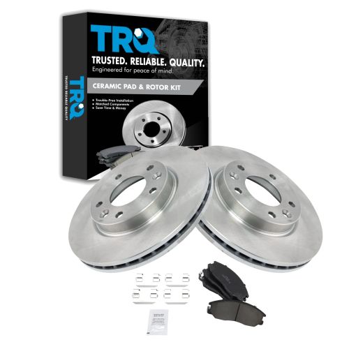 Kia Sedona Front Ceramic Brake Pad & Rotor Kit TRQ BKA11553