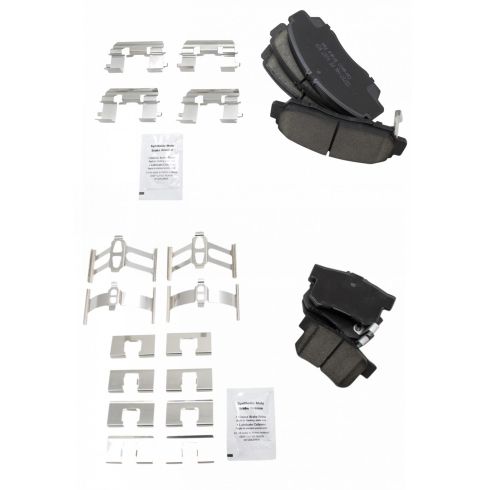 Honda Accord Civic Acura TSX Front & Rear Ceramic Brake Pads TRQ BFA13013