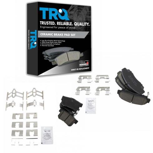 Honda Accord Civic Acura TSX Front & Rear Ceramic Brake Pads TRQ BFA13013
