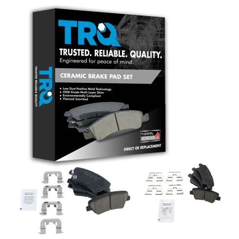 Hyundai Elantra Elantra Coupe Front & Rear Ceramic Brake Pads TRQ BFA13017
