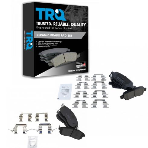 Nissan Infiniti Front & Rear Ceramic Brake Pads TRQ BFA13019