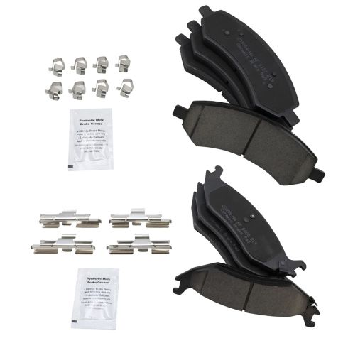 Dodge Ram Chrysler Front & Rear Ceramic Brake Pads TRQ BFA13021