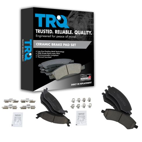 Dodge Ram Chrysler Front & Rear Ceramic Brake Pads TRQ BFA13021