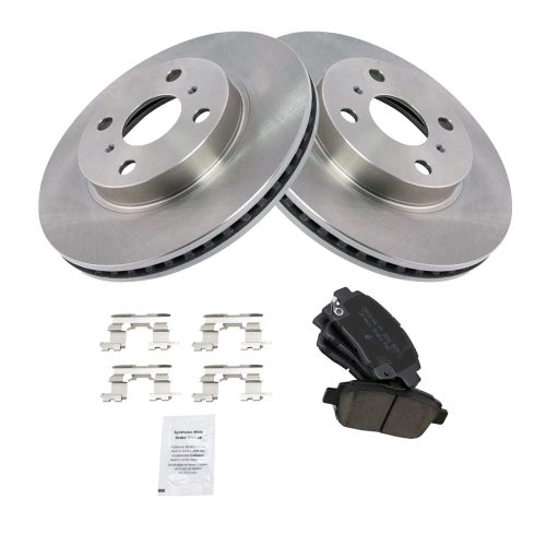 2013 Scion iQ Base Model Front Ceramic Brake Pad & Rotor Kit TRQ BKA11667