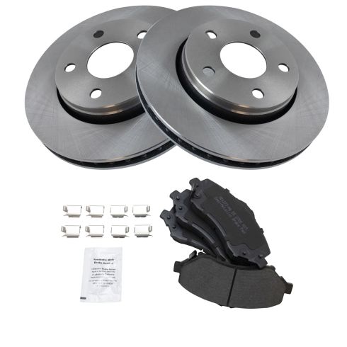 Jeep Wrangler Wrangler JK Front Semi-Metallic Brake Pad & Rotor Kit TRQ BKA11675