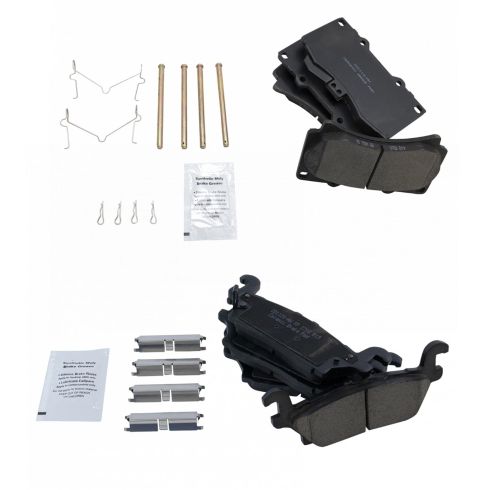 Hummer H3 H3T Front & Rear Ceramic Brake Pads TRQ BFA13032