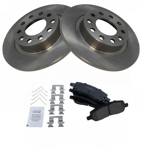 2013-16 Dodge Dart Rear Ceramic Brake Pad & Rotor Kit TRQ BKA11732