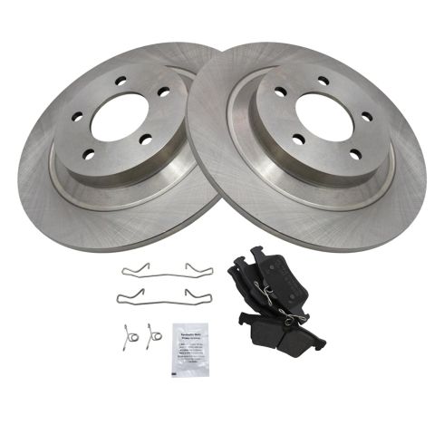 Mazda 5 Rear Semi-Metallic Brake Pad & Rotor Kit TRQ BKA11756