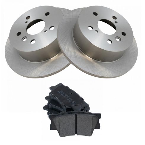 Toyota Lexus Rear Semi-Metallic Brake Pad & Rotor Kit TRQ BKA11766