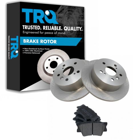 Toyota Lexus Rear Semi-Metallic Brake Pad & Rotor Kit TRQ BKA11766