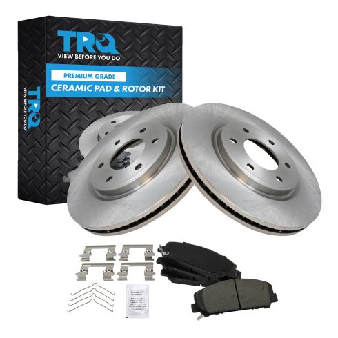 Nissan Infiniti Front Ceramic Brake Pad & Rotor Kit TRQ BKA11785