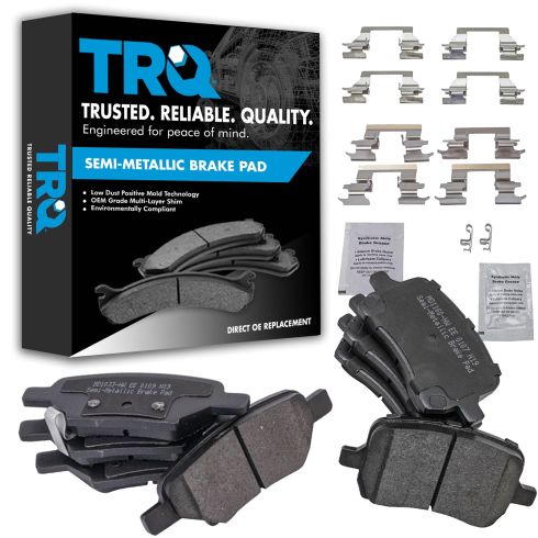 Chevrolet Pontiac Saturn Front & Rear Semi-Metallic Brake Pads TRQ BFA13037