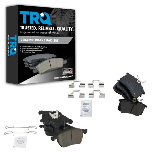 VW Audi Front & Rear Ceramic Brake Pads TRQ BFA13049