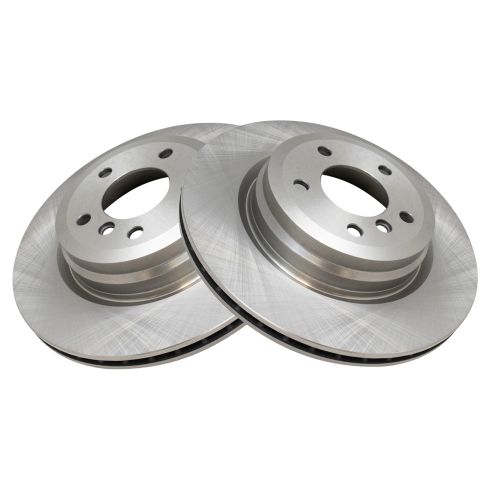BMW 335d 335i 335i xDrive Front & Rear Ceramic Brake Pad & Rotor Kit with Pad Wear Sensors TRQ BKA19959