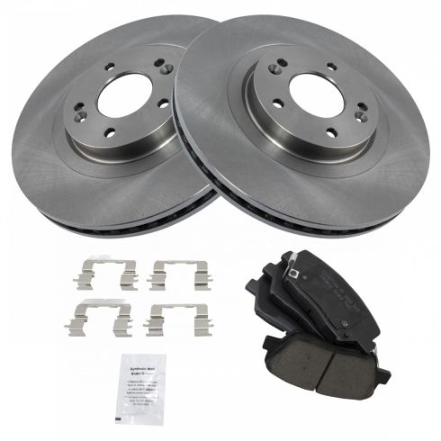 Hyundai Santa Fe Sport Kia Sorento Front Ceramic Brake Pad & Rotor Kit TRQ BKA11881