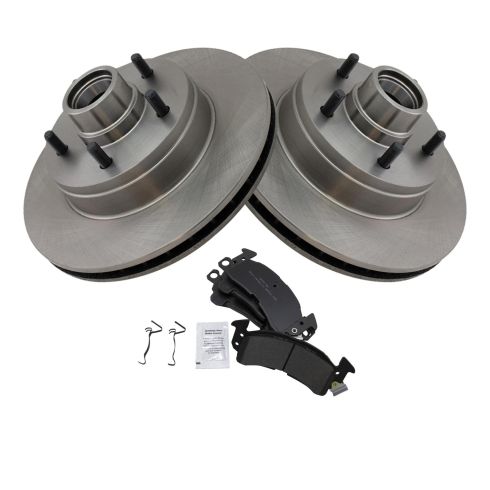 Chevrolet Buick Cadillac Olds Front Semi-Metallic Brake Pad & Rotor Kit TRQ BKA11905