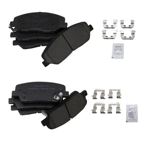 Hyundai Kia Front & Rear Ceramic Brake Pads TRQ BFA13081
