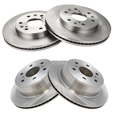 Chevrolet GMC Cadillac Front & Rear 4 Piece Brake Rotor Set TRQ BRA13857