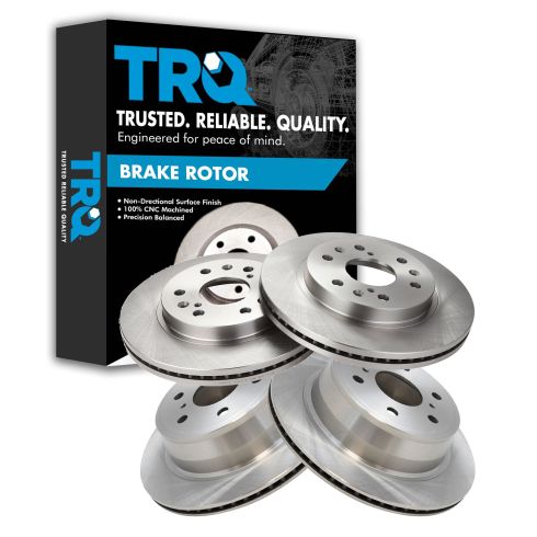Chevrolet GMC Cadillac Front & Rear 4 Piece Brake Rotor Set TRQ BRA13857
