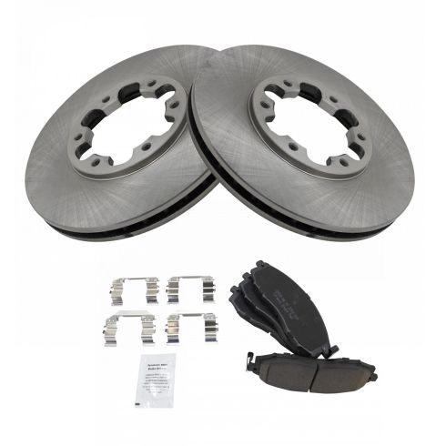Nissan Frontier Xterra Front Ceramic Brake Pad & Rotor Kit TRQ BKA11932