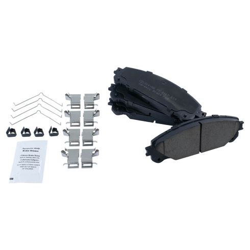 2008-13 Toyota Highlander Front & Rear Ceramic Brake Pad & Rotor Kit TRQ BKA11944