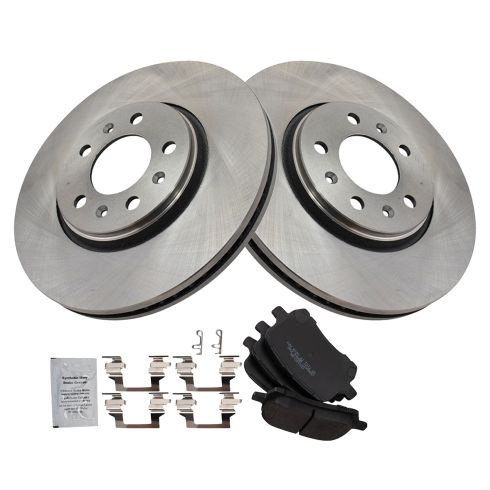 Pontiac Solstice Saturn Sky Front Ceramic Brake Pad & Rotor Kit TRQ BKA11946